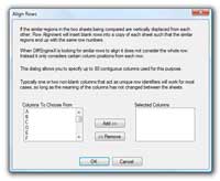 Align rows between 2 Excel workbooks.