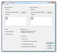 Compare individual Excel sheets or whole workbooks xls xlsx.