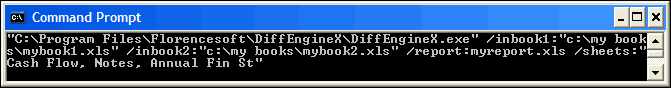 Command Line To Compare Excel Workbook Files