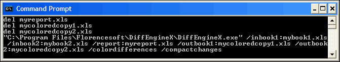DiffEngineX Command Line To Compare Excel Worksheets