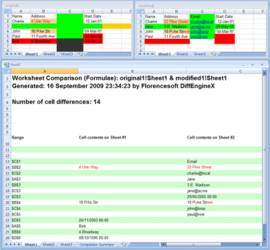 Compare Excel Workbooks Worksheets With DiffEngineX